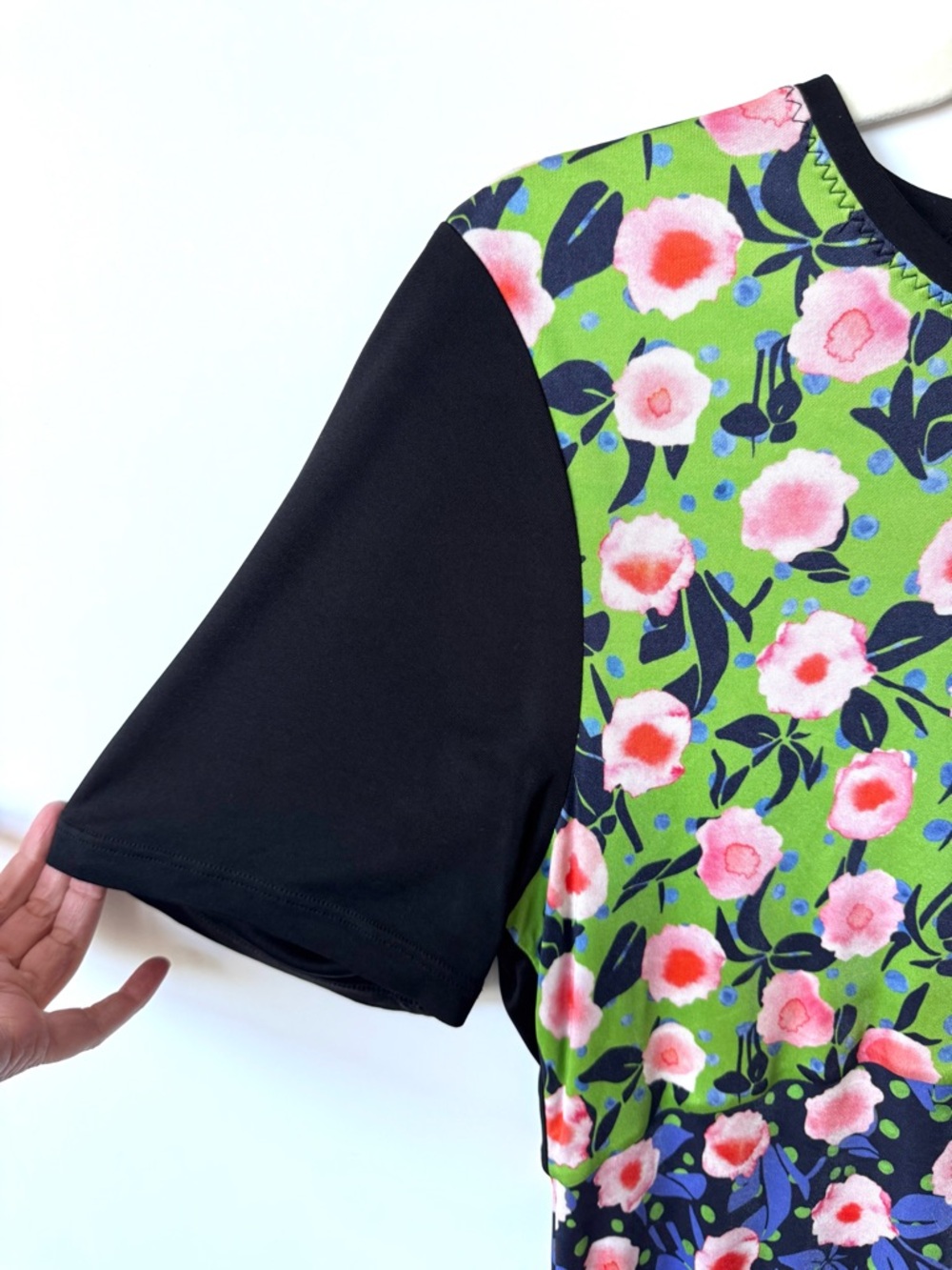 Stine Goya Scout Floral Print Short Sleeve Midi Dress Viscose Jersey - Picture 6 of 13
